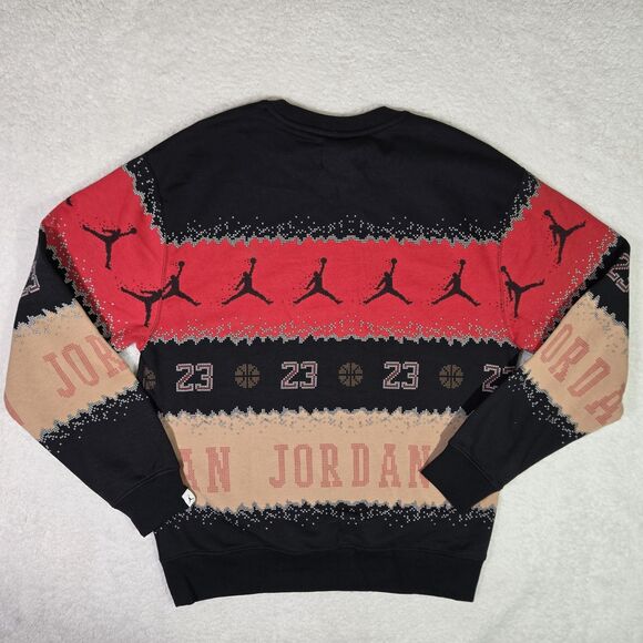 NEW Nike Jordan Holiday Fleece Crewneck Sweatshirt Mens Medium FD7463-687 M - Picture 3 of 4